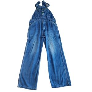 LIBERTY Bib Overalls Mens 32×30 Medium Faded Light Blue Work Denim Vintage